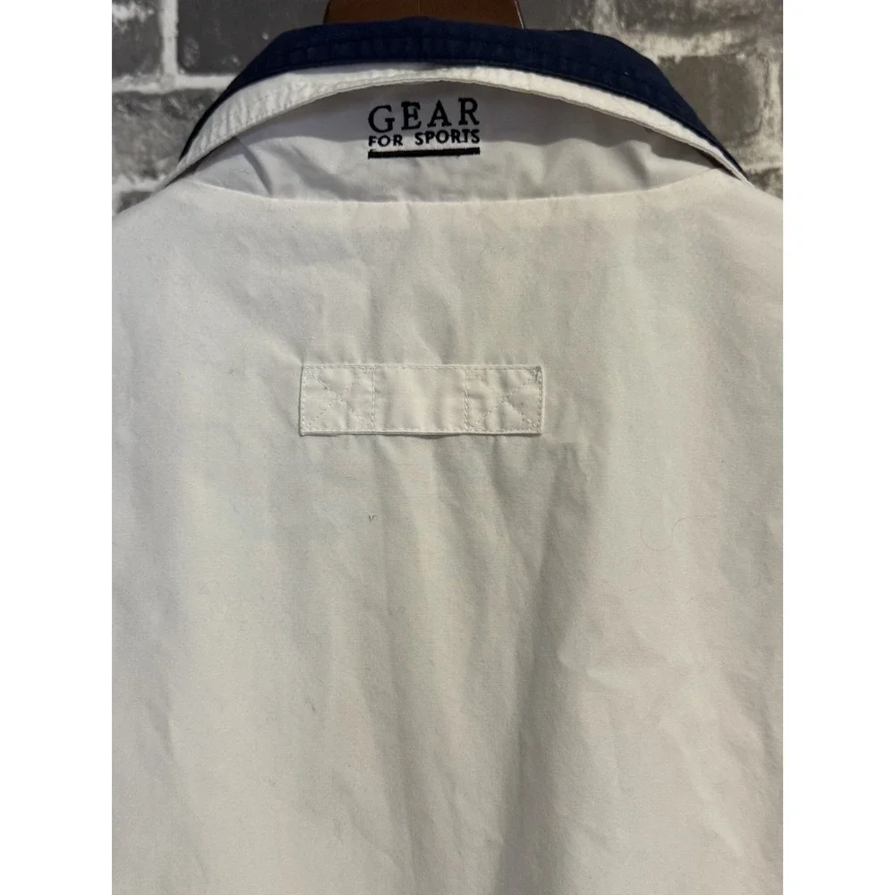 Motion Outerwear Vintage Nautical Windbreaker Jacket Size L White Navy